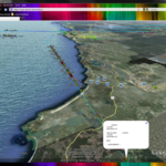 Path of one plane with many ACARS transactions
