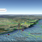 Looking forward toward runways 34 L & R